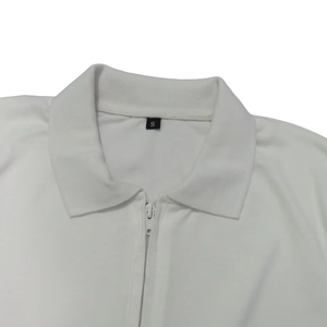 Camisa de Golf de Manga Corta para Hombre, Tejida en Lona, Transpirable, de Color Sólido, con Cuello con Cremallera, Estilo Casual, Largo Regular - Product Image 5