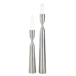 Handmade Silver Plated Aluminum Candlestick Holder Set of 2 Unique Design for Home <b>Christmas</b> <b>Decorations</b> for <b>Sale</b> - Product Image 2