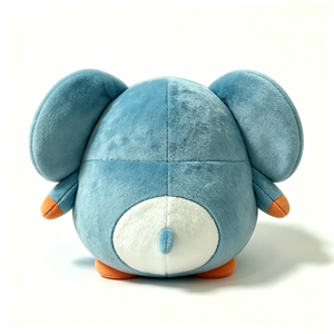Peluche d'éléphant bleue personnalisée, peluche d'éléphant super-héros, peluche ronde et moelleuse, peluche d'éléphant masqué - Product Image 5