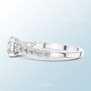 Custom made round <b>cluster</b> ring with VS clarity certified design radiant brilliance elegant gemstone timeless jewelry piece - Product Image 6