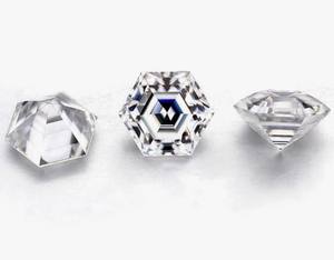 Pierre géométrique moderne de gemme de Moissanite d'hexagone de luxe de 6mm pour des bijoux faits sur commande - Product Image 1