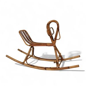 Silla Mecedora de Mimbre con Forma de Animal Hecha a Mano para Niños, Decoración de Sala de Juegos y Guardería de Vietnam - Product Image 1