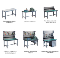 Banc de travail antistatique robuste JZD, personnalisable, avec rangement d'outils, table de travail électronique pour atelier de réparation automobile