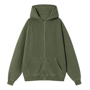 Sweat-shirts à capuche personnalisés de haute qualité avec logo personnalisé, sweat-shirts à capuche à épaules tombantes avec fermeture éclair, sweat-shirts à capuche vierges en coton 100% personnalisés - Product Image 4