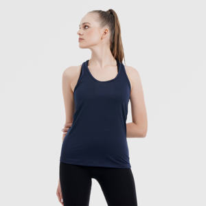 Nuevo estilo Color sólido Mujeres Gimnasio Entrenamiento Tank Tops Slim Fit Mujeres Camisa sin mangas Transpirable Fitness Wear Tank Tops - Product Image 5
