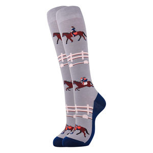 Chaussettes d'équitation sportives à logo personnalisé, nouveau design, chaussettes hautes pour l'équitation, en vente, vêtements d'équitation unisexes - Product Image 1