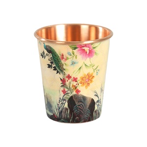 Verre en métal de finition émaillée à impression personnalisée pour hôtel restaurant et restauration à domicile verre d'eau potable d'occasion - Product Image 1
