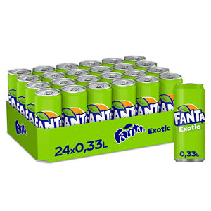 Fanta Exotic al por mayor, 24 latas de 330 ml, contiene ácido cítrico y ácido malico para una acidez equilibrada y un sabor refrescante. - Product Image 5