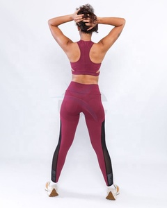 ORCAFITS Ensemble Legging et Brassière de Sport Femme Couleurs Contrastées, Coupe Ajustée, Haute Résistance, pour Entraînement et Fitness, Crop Top Taille Haute - Product Image 3