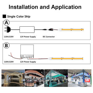 Tira de luz flexible para decoración de interiores, exposiciones, museos, iluminación moderna, cinta de luz <span class=keywords><strong>COB</strong></span> autoadhesiva. - Product Image 6