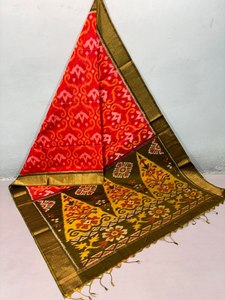 Hermosos saris de algodón seda Ikkat - Product Image 5