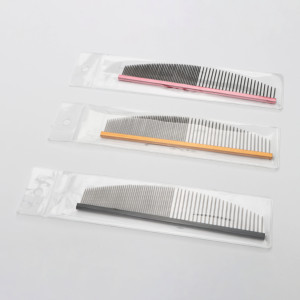 Peigne de toilettage professionnel en acier inoxydable écologique pour animaux de compagnie avec conception en forme de lune Marque personnalisée Utilisation multi-animaux - Product Image 2