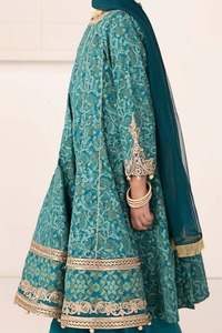 Gilet brodé formel pakistanais longue robe enfants Eid mariage Mehndi événements enfants Lehenga Choli évacuation de l'humidité - Product Image 5