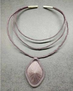 Natural Crystal Pendant Necklace Genuine Oval Stone Amethyst <b>Obsidian</b> Vintage Sunflower Original Sunstone Gift Unisex - Product Image 3