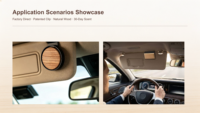 Kit de Démarrage Désodorisant Voiture Magnétique en Bois à Clipser pour Grille d'Aération, Système d'Élimination des Odeurs à Parfum Naturel, Vente Directe Usine