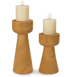 Bougeoir en bois de mangue massif de qualité supérieure prix d'usine du fabricant de confiance pour la décoration de table de Noël - Product Image 1