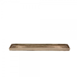 Bandeja larga rectangular para servir café, té y frutas, para la mejor mesa, con acabado Natural chapado en oro - Product Image 1