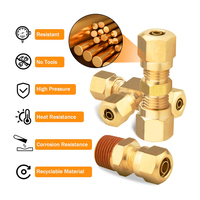 Offre Spéciale Boeray RP2010 Raccords en T forgés en laiton à compression homologués DOT 300 PSI pour systèmes d'air de camions et industriels