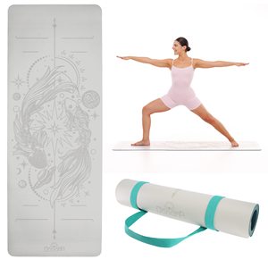 Non Slip TPE Yoga <b>Mat</b> Alignment Guideline Foldable Portable Exercise <b>Mat</b> for Home Gym Pilates - Product Image 1