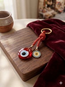 Luxury Turkish Coffee <b>Gift</b> <b>Box</b> Set with Copper Pot, Turkish Coffee Cups, Turkish Coffee, Chocolate & Evil Eye Keychain - Product Image 5