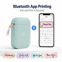 AIYIN D11 Printer Label Bluetooth Portabel 15mm Mini Thermal 203dpi Isi Ulang untuk Rumah Sekolah Kantor