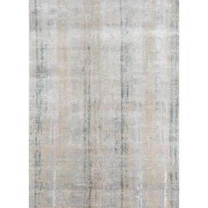 Alfombra Uvenuti de Lana y Seda de Bambú, Tejida a Mano, Color Marfil, 10 mm, Abstracta, Rectangular, para el Hogar, Pasillo, Habitación - Product Image 1