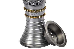 Brûleur d'encens en métal élégant et brûleur de bakhoor, design luxueux pour la maison, le yoga et le bureau, avec finition antique dorée - Product Image 5