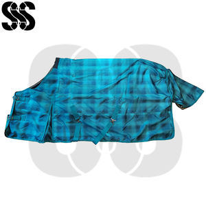 Couverture pour cheval imperméable, légère, coupe-vent et respirante avec capuche amovible, rembourrage en coton polyfill 250 grammes - Product Image 2