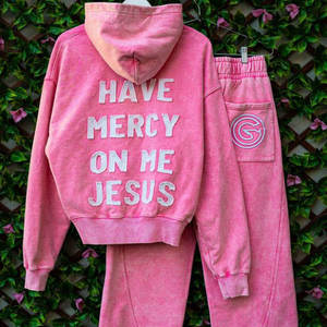 <b>Oversized</b> Sun Faded Acid Wash Hoodie & <b>Jogger</b> Set (500 600 GSM) - Product Image 2