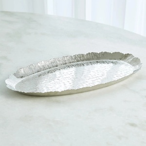Bandeja de servicio de textura de diseño elegante con bandeja de forma rectangular con acabado de cobre para utensilios de cocina para el hogar y el hotel para servir bebidas - Product Image 6