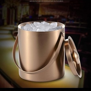 Cubo de hielo con acabado Chapado en pinzas, acero inoxidable, aluminio, vino, cerveza y champán, cubo para bares y barriles - Product Image 3