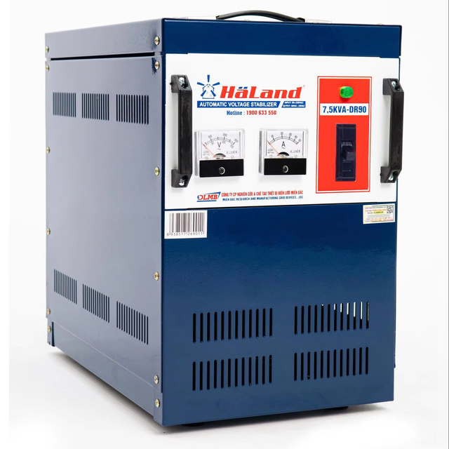High-quality single-phase automatic voltage stabilizer, 7.5KVA, manufactured in Vietnam - Safe, durable, a product of Haland