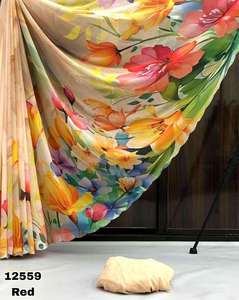 Increíble vestido atractivo de tendencia elegante última blusa Sari de estampado Digital Floral de gasa suave con exportador indio de trabajo Siroski - Product Image 3