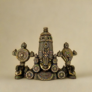 รูปปั้นทองเหลืองพระพุทธเจ้าศรีเวนกาเทสวาร์แห่งติรุปัติ สำหรับงานแต่งงานและเทศกาลดีวาลี - Product Image 3