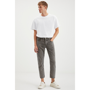 Jean en denim épais texturé délavé coupe carotte pour homme GRIMELANGE Gilberto - Product Image 3