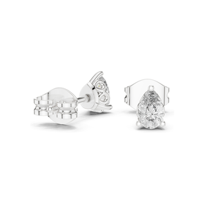 ต่างหูเพชรแล็บ 0.5 กะรัต สำหรับผู้หญิง ความใส VVS-VS EF  ทอง 18KT, 14KT, 10KT และเงิน 925  ทองชมพู, ทองเหลือง, ทองขาว - Product Image 5