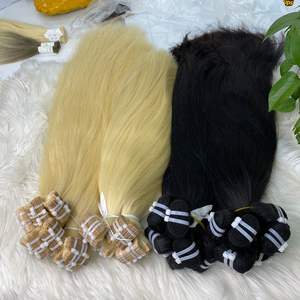 Grand Stock de cheveux vierges de qualité supérieure 100 extensions de cheveux humains à double tirage de haute qualité - Product Image 1