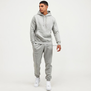 Venta al por mayor XXL Hombres 2 piezas Active Wear Set Personalizable 100% Algodón Catiónico Fleece Chándal Tallas grandes Transpirable Ecológico - Product Image 2