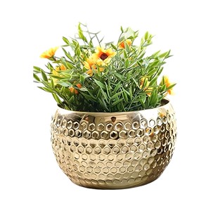 Venta caliente Lujos Metal Diseño de panal Maceta dorada para el hogar Jardín Decoración de la boda - Product Image 5