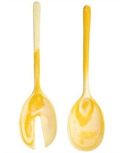 BOHEMEIN Vibrant Angel Style 100% Ensemble de serveurs à salade en résine faits à la main comprend une cuillère à crème glacée pour la maison et l'hôtel - Product Image 3