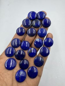 Precios de fábrica en lapislázuli azul natural Piedra preciosa suelta Corte de cabujón en forma redonda disponible para la venta - Product Image 3