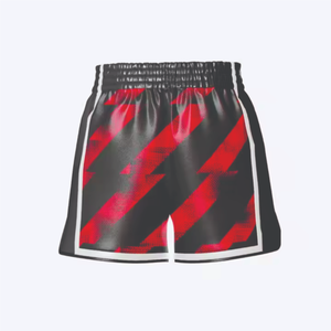 กางเกงมวยไทยสั่งตัดคุณภาพสูง แบบยูนิเซ็กซ์ สไตล์มวย/คิกบ็อกซิ่ง ระบายอากาศได้ดี ยืดหยุ่น แห้งเร็ว น้ำหนักเบา ผลิตจากโพลีเอสเตอร์ 100% - Product Image 3