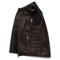 Chaleco de Cuero PU y Lona de Diseño Clásico Personalizado, Talla Grande para Hombre, Invierno, Impermeable, Resistente al Viento, Reversible, Estilo Urbano