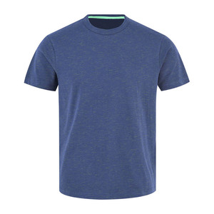 Men's Blue Short Sleeve O-Neck T-<b>Shirt</b> 100% Polyester Breathable Knitted Casual Regular Fit Solid Color - Product Image 4