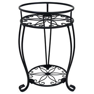 Soporte para macetas negro a prueba de herrumbre hecho a mano de la mejor calidad, soporte para macetas para interiores y exteriores con estilo de vida ambiental para jardín - Product Image 1