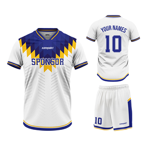 Vente en gros d'ensembles de football entièrement respirants à séchage rapide personnalisables hauts actifs multicolores sans couture imprimés en usine OEM ODM - Product Image 1
