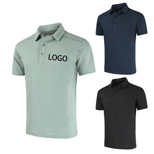 Chemises polo pour hommes grande taille de haute qualité, séchage rapide, 100% coton, légères, col montant, manches courtes, logo personnalisé - Product Image 2