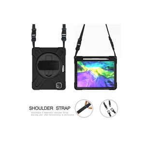 Étui en silicone robuste Netzy Defender pour Apple iPad Pro 11 2020 (2e génération) et iPad Mini 5, coque arrière de protection antichoc - Noir - Product Image 4