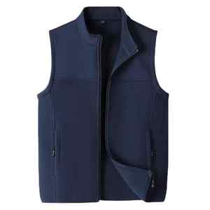 Chaqueta Softshell Negra de Poliéster para Hombre al por Mayor, Chaleco de Forro Polar Personalizado para Invierno, Impermeable, Cortavientos, Informal, con Cierre de Cremallera - Product Image 5