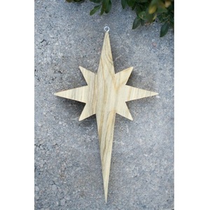 Adorno colgante de Navidad de madera de estilo rústico para decoración tradicional del hogar con motivo de invierno y atractivo hecho a mano - Product Image 1